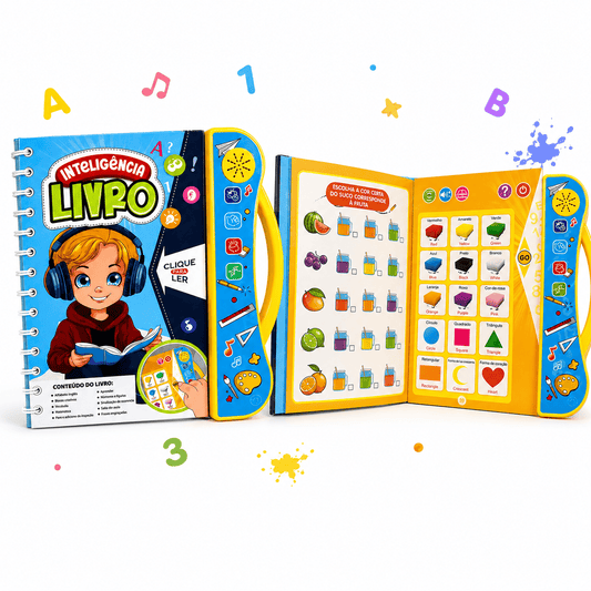 Livro Interativo Infantil Bilíngue com Som Português e Inglês