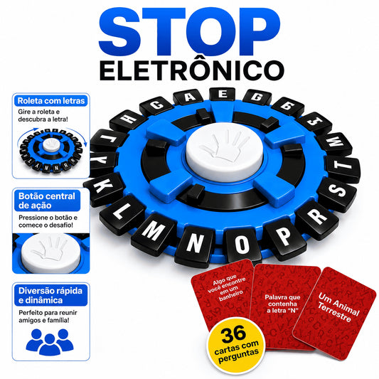 Jogo Stop de Palavras com Temporizador Eletrônico